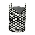 thumbnail image 1 of Abstract Laundry Bag, Continuing Formation of Hexagons on a Dark Background Simplistic Layout, Basket with Handles Drawstring Closure for Laundromats, 13" x 19", Charcoal Grey Ivory, by Ambesonne, 1 of 4