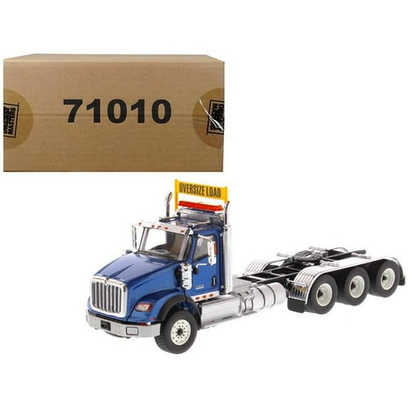 Diecast Masters 71010 International HX620 Day Cab Tridem Tractor 1-50 Diecast Model, Blue