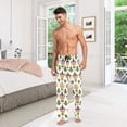 thumbnail image 6 of FORMRS Mens Pajama Pants with Pockets Cotton Sleepwear Lounge Bottoms Sizes S-2XL, Beige Floral Pattern, 6 of 7