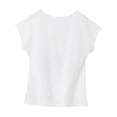 thumbnail image 3 of Camiseta para mujer de verano Tops transpirable cuello redondo camiseta para uso diario viaje a la playa SG, 3 of 7