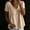 A1 Beige, variant on Linen Shirts for Women Empire Waist Tops for Women Babydoll Peplum Tops Cute Lace Trim Boho Going Out Tops Loose Fit Shirts Gauze Shirts Gauzy Flowy Clothes Work Peasant Short Sleeve Shirt V Neck