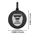 thumbnail image 2 of Stainless Steel Respect the Beard Round Medallion Pendant Necklace, 2 of 3