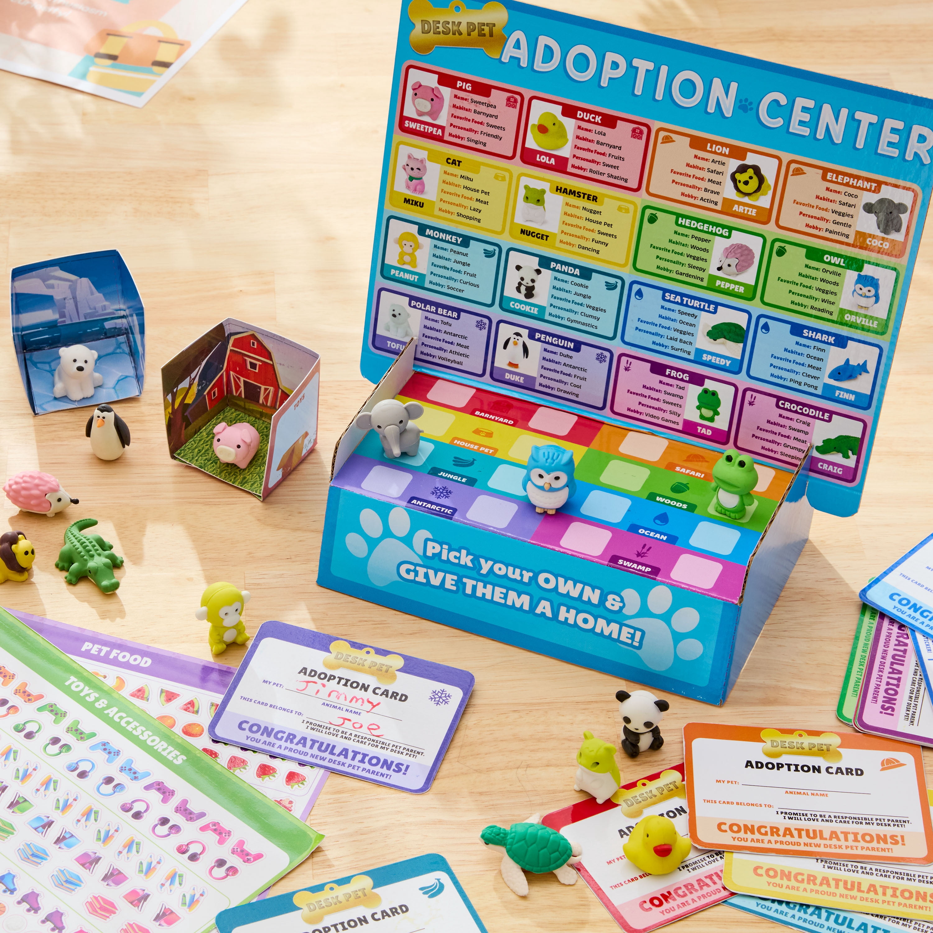 Pen+Gear Incentive Desk Pet Kit for Kid Prizes, Rewards for School