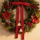 thumbnail image 5 of Christmas Bow Bells Pendant Decorated Velvet Bow Ornaments Christmas Tree Wreath Dress Pendant, 5 of 6