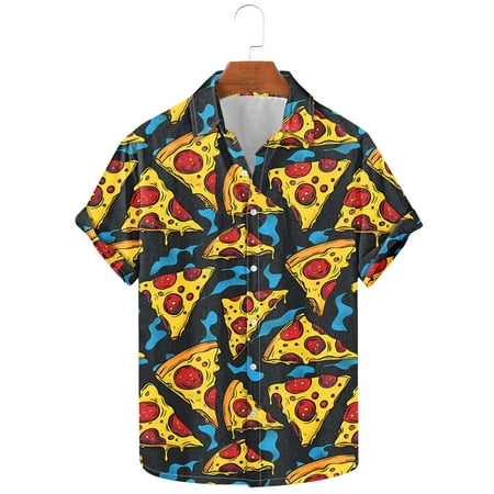 UVEASISHA Hawaiian Shirts for Men Novelty Print Short Sleeve Button Down Shirt Big and Tall Casual Tropical Beach Tops Summer Fashion Vacation Shirts Clearance Sales Today Multicolor 5XL
