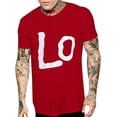 thumbnail image 2 of Couples Matching Shirts Set Matching Men Women Letter Print Love Couple T-Shirt, 2 of 5