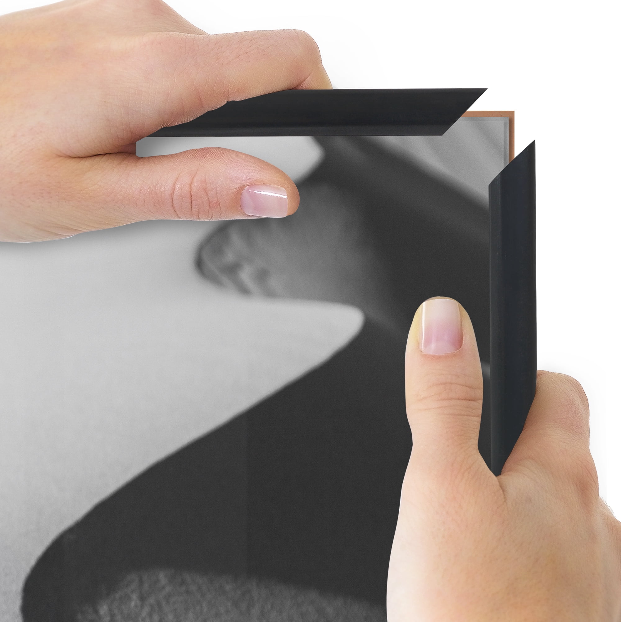 Americanflat 22x28 Poster Frame 3 Pack Polished Front Cover Slide Photo Buildable Molding Fusion Wall - Black