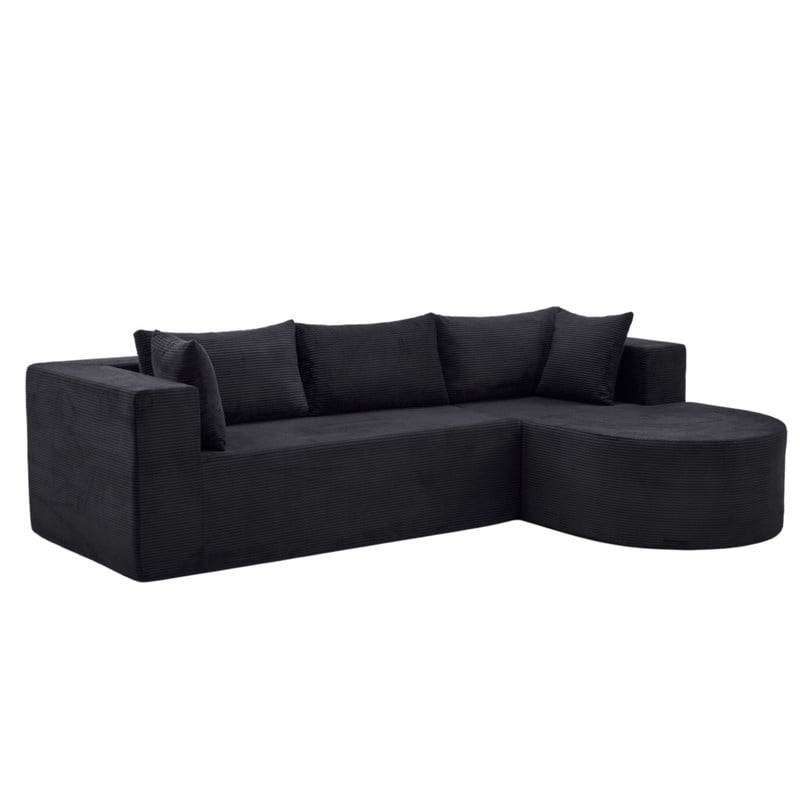 105" Cloud Sectional Couch with Chaise, Boneless L-Shaped Modular Sectional Sofa for Living Room, Comfy Cloud Couch with Deep Seat