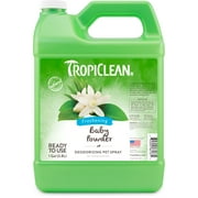 Angle View: TropiClean Baby Powder Deodorizing Spray for Pets, 1 gal - Made in USA - Helps Break Down Odors to Effectively Deodorize Dogs and Cats, Paraben Free, Dye Free