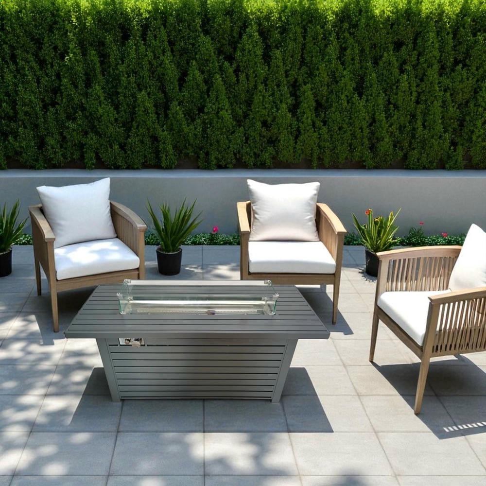GVN 24" Outside Fire Pits with Lid and Durable Steel Construction, Smokeless Fire Pit for Outdoor Space, Gray