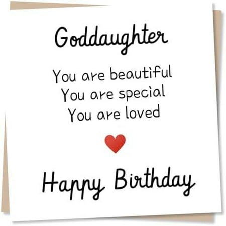 Birthday Card for Goddaughter – Inspirational Message on Love and Beauty – Envelope Included – Perfect Gift for Special Occasions Birthday Card for Goddaughter – Inspirational Message on Love and Beauty – Envelope Included – Perfect Gift for Special Occasions