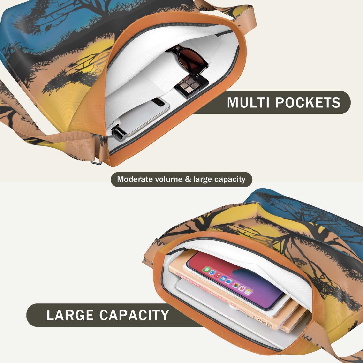 Stylish Women's Crossbody Purse for Daily Carry Work & Trip Lightweight Spacious Design