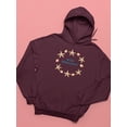 thumbnail image 3 of Buon Ferragosto Starfish Wreath Hoodie Women -Image by Shutterstock, Female Small, 3 of 4