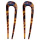 thumbnail image 1 of Horquillas para el pelo grandes en forma de U para niñas, horquillas para el pelo de acetato, 2 piezas, Forksstyle2, 1 of 6