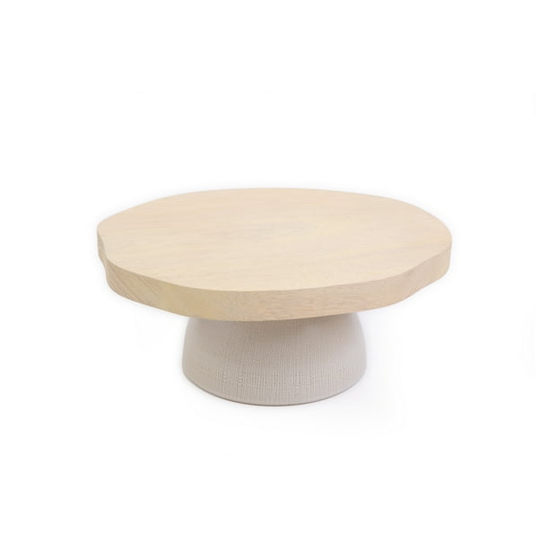 Better Homes & Gardens White Wash Mango Wood Cake Stand by Dave & Jenny