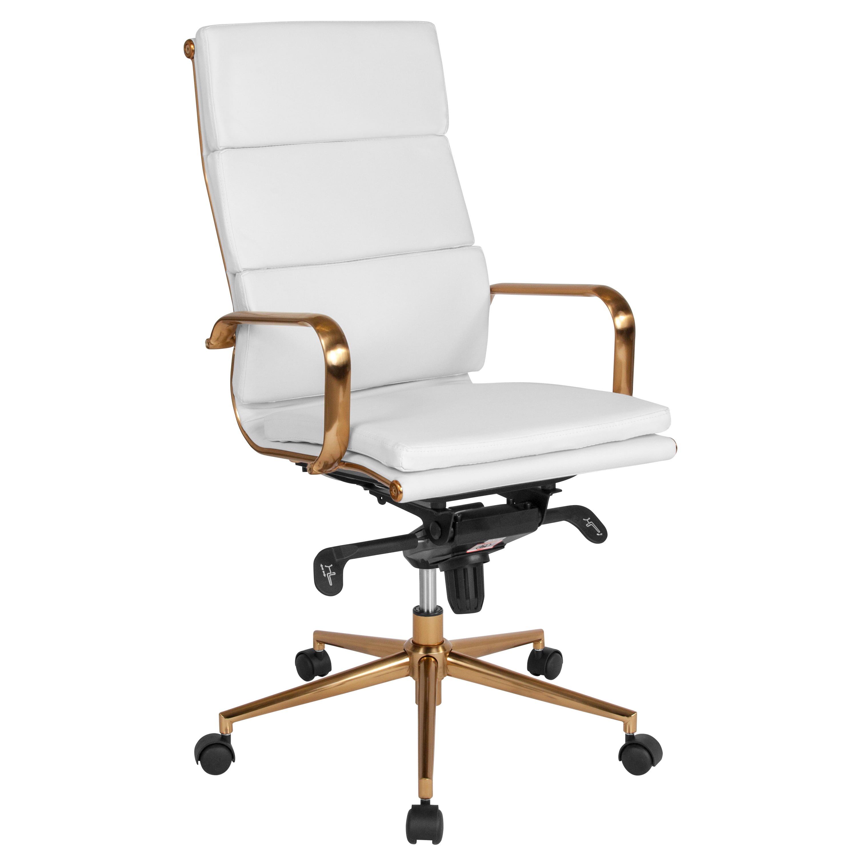 Flash Furniture High Back White LeatherSoft Executive Swivel Office