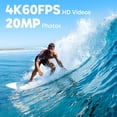 thumbnail image 3 of AKASO Action CAM 4K60FPS - Cámara subacuática (20 MP, 60 m, Resistente al Agua, estabilización Supersuave, Hielo 4.0, WiFi, Gran Angular de 150°, 4 Zoom, 8 x Slo-mo, 2 baterías de 1550 mAh, 8 Lite), 3 of 5