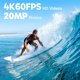 thumbnail image 3 of AKASO Action CAM 4K60FPS - Cámara subacuática (20 MP, 60 m, Resistente al Agua, estabilización Supersuave, Hielo 4.0, WiFi, Gran Angular de 150°, 4 Zoom, 8 x Slo-mo, 2 baterías de 1550 mAh, 8 Lite), 3 of 5