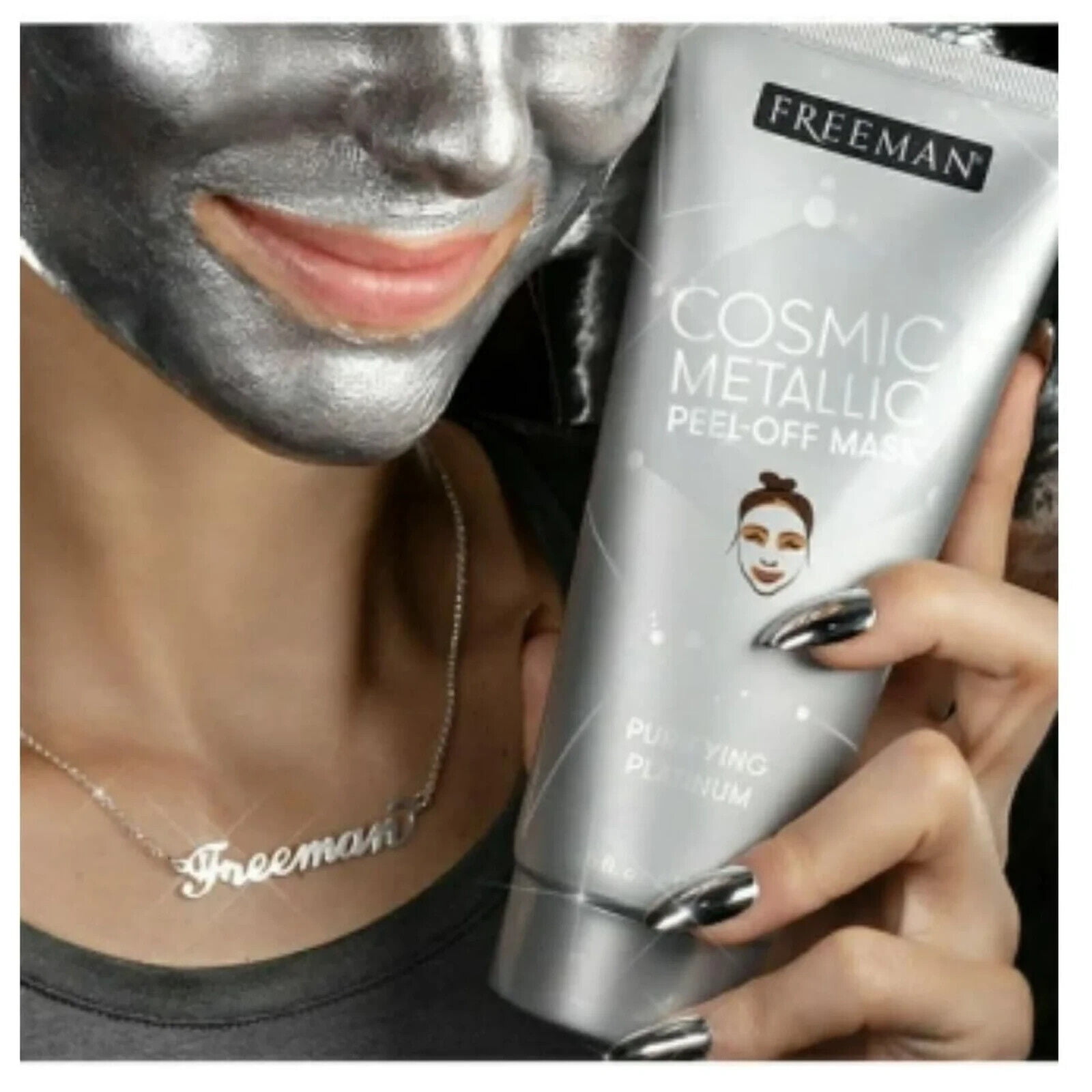 Freeman Cosmic Metallic Purifying Platinum Peel-Off Mask - 3 Pack