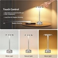 thumbnail image 3 of Cordless Rechargeable Table Lamp,Portable Desk Lamp Dining Table Light with Touch Control & 3 Color Stepless Dimming Up,Wireless Lamp for Patio/Restaurant/Home/Outdoor, 3 of 8