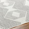 thumbnail image 5 of Hauteloom Evana Living Room, Bedroom Patio Outdoor Area Rug - Bohemian, Transitional - Off White, Medium Gray, Light Gray - 18" Sample, 5 of 7