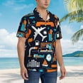 thumbnail image 5 of Kll Men'S Hawaiian Shirt Short Sleeve Button Down Beach Shirts-Creative Transport, 5 of 8