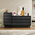 thumbnail image 5 of Miekor Furniture 4 Drawer Double Dresser Features Vintage-style and Bevel Design 31944, 5 of 12