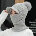 thumbnail image 3 of Gorro con protección para los oídos tejido para mujer de invierno europeo y americano, 3 of 5