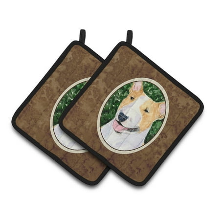 

Carolines Treasures SS8873PTHD Bull Terrier Pair of Pot Holders 7.5HX7.5W multicolor