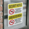 thumbnail image 4 of (2 Pack) Drugs Or Alcohol Dismiss Bilingual OSHA Security Notice Sign, 4 of 7