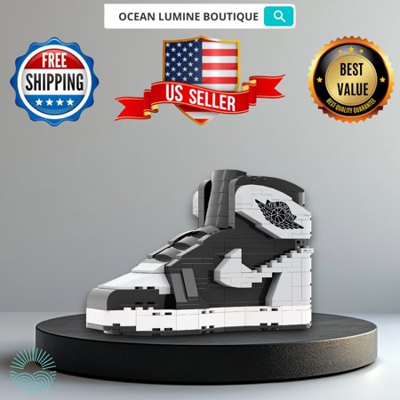 OLB- Jordan 1 Shadow Sneaker Building Bricks, Puzzles Blocks Toy Building Blocks (NONE-LEGO)