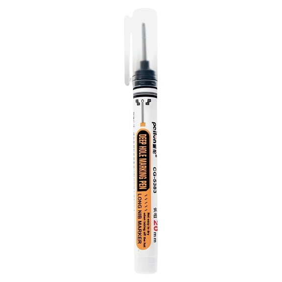 1 Pc Upgrade Long Head Deep Hole Marker Pens, 20mm Quick-dry Waterproof Long Nib Permanent Markers, Construction Marking Tool, Carpenter Ink Marker Pens Metal Marking Pen, I