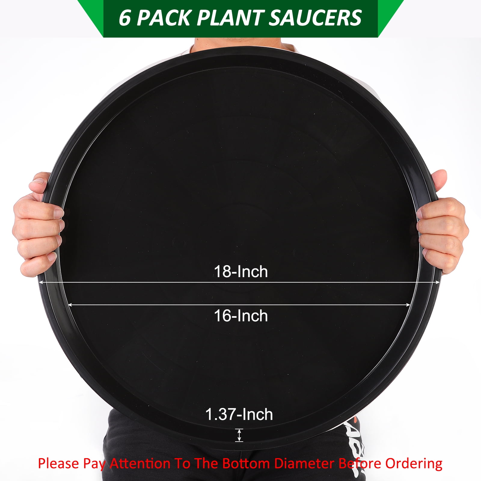 Soucoupes Pour Plantes - Lot De 4 - 40 Cm - Design Minimaliste - Plastique Durable - Pour Intérieur Et Extérieur