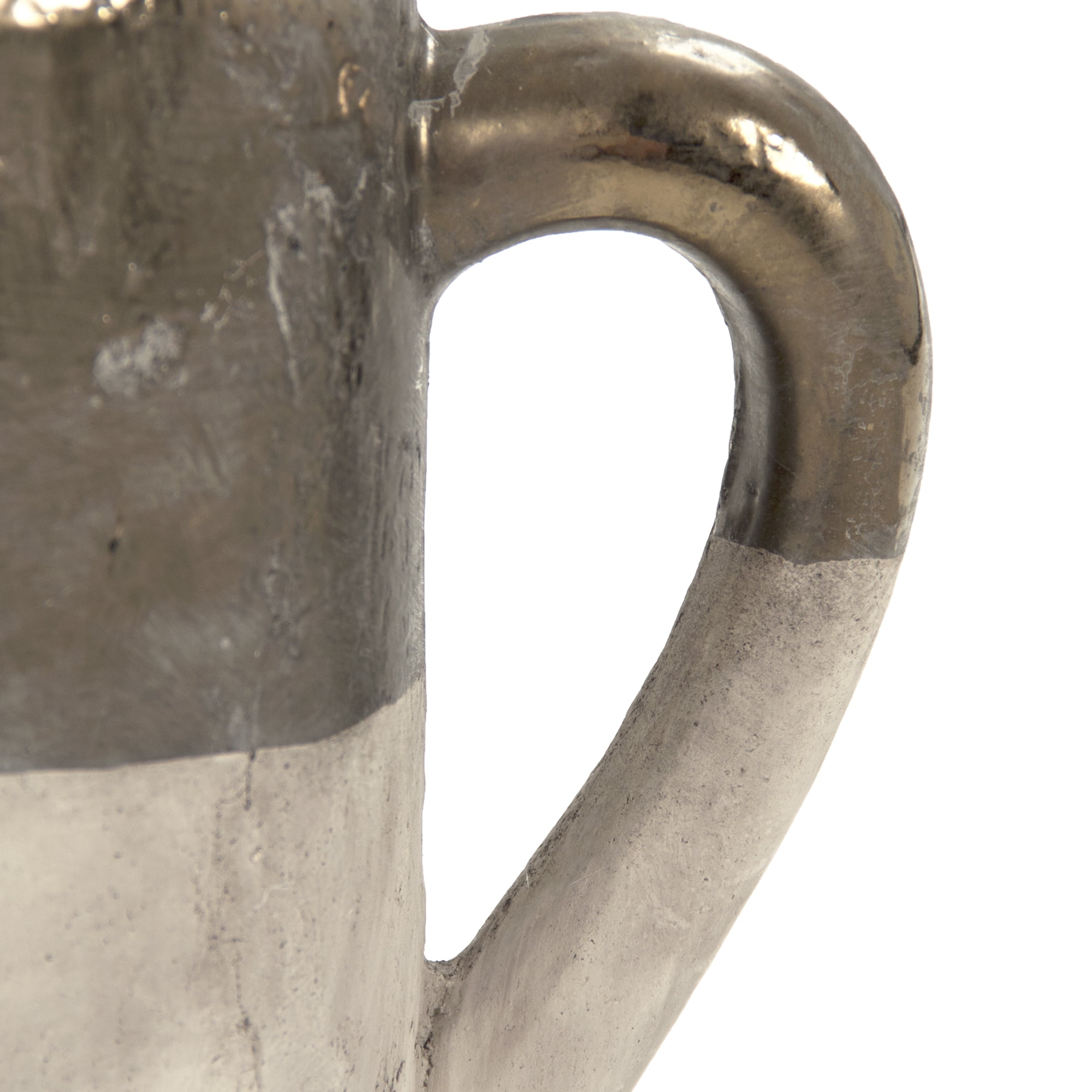 Gilded Top Ceramic Jug with Handle - Large