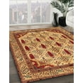 thumbnail image 3 of Ahgly Company Machine Washable Indoor Square Abstract Orange Area Rugs, 5' Square, 3 of 7