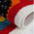 thumbnail image 3 of Ladole Rugs Adorable Animals Theme Contemporary Kids Area Rug Carpet in Red and Multicolor, 4x6 (3'11" x 5'3", 120cm x 160cm), 3 of 4