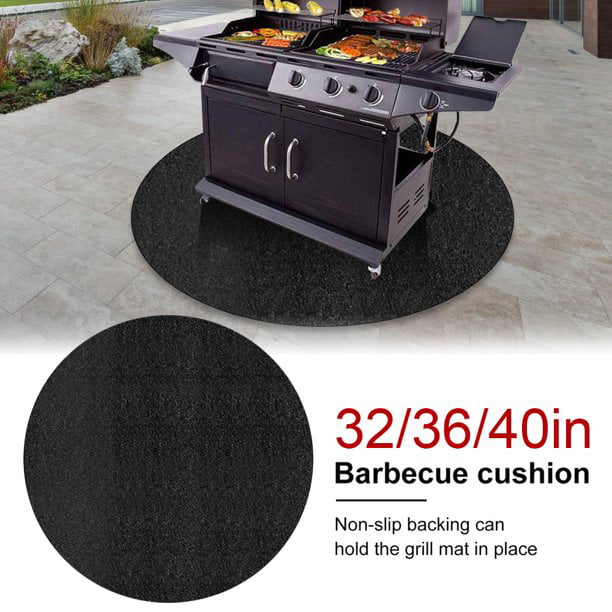 BBQ Fire Retardant Floor Mat Rug Barbecue Grill Pad Protect Floor Deck 36 inch 