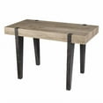 thumbnail image 5 of Modern Chunky Natural and Gray Wood Table Desk, 5 of 7