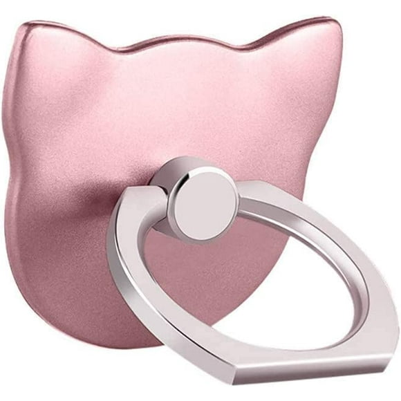 rose gold-Mobile Phone Holder, Universal Smartphone Finger Ring Animal Cat Kickstand for iPhone XS X 8 7 6 6S 5 5C 5S, Samsung Galaxy Tablet