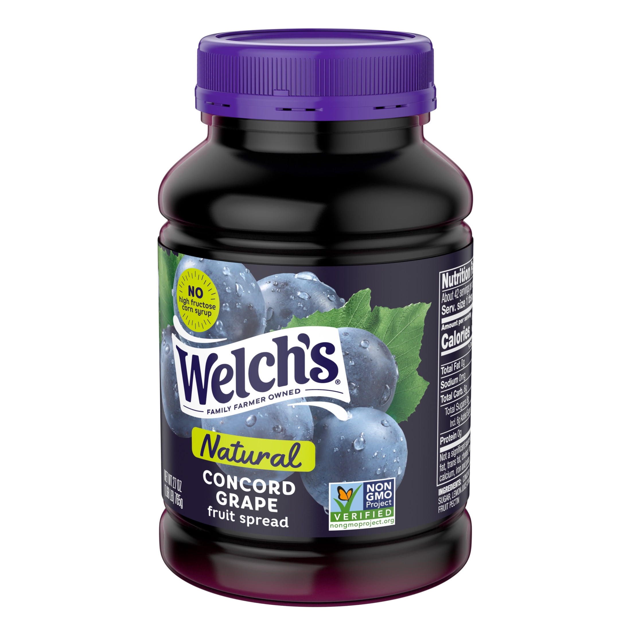 Welch's Natural Concord Grape Spread, 27 oz Jar