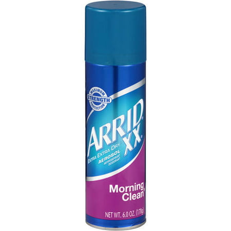 Arrid XX Extra Extra Dry Morning Clean Aerosol Antiperspirant Deodorant, 6.0