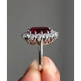 thumbnail image 5 of Fine Creation 3.50 Ct Cushion Cut Red Ruby And Diamond Engagement Ring 14K White Gold - 9, 5 of 5