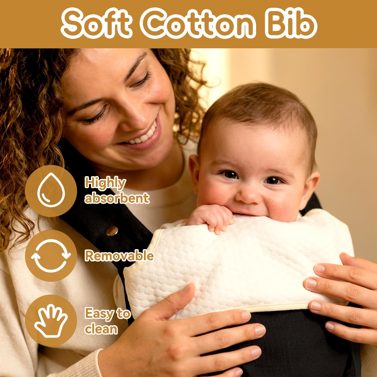 Baby Carrier for Newborn to Toddler-7-45 lbs 0-36 Months Versatile & Adjustable Linen Carrier with Front Pocket Headrest Support for Moms, Dads,Black