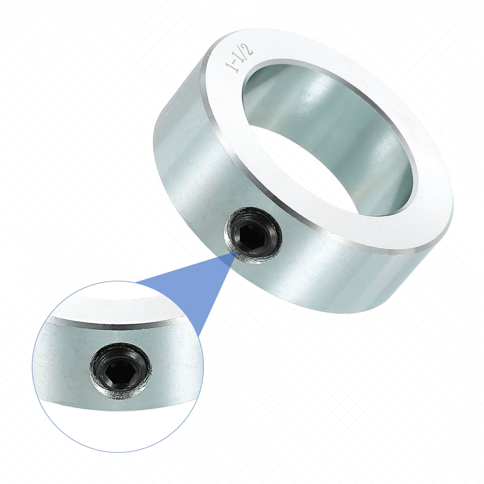 4pcs Set Screw Collars 1-1/2" Bore Carbon Steel Shaft Collars, 2-1/4" OD, 3/4" Width Lock Axle Collar Clamp