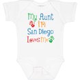 thumbnail image 3 of Inktastic My Aunt in San Diego Loves Me Boys or Girls Baby Bodysuit, 3 of 5