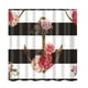 thumbnail image 1 of Cortina de ducha para baño, resistente al agua, de poliéster, con diseño de ancla y flores Ancla de la flor, 1 of 4