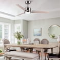 thumbnail image 4 of Wellspeed 48 in. Modern Ceiling Fan with Dimmable Light, for Indoor, Remote Control, 6 Speeds Reversible DC Motor, Brushed Nickel, 4 of 10