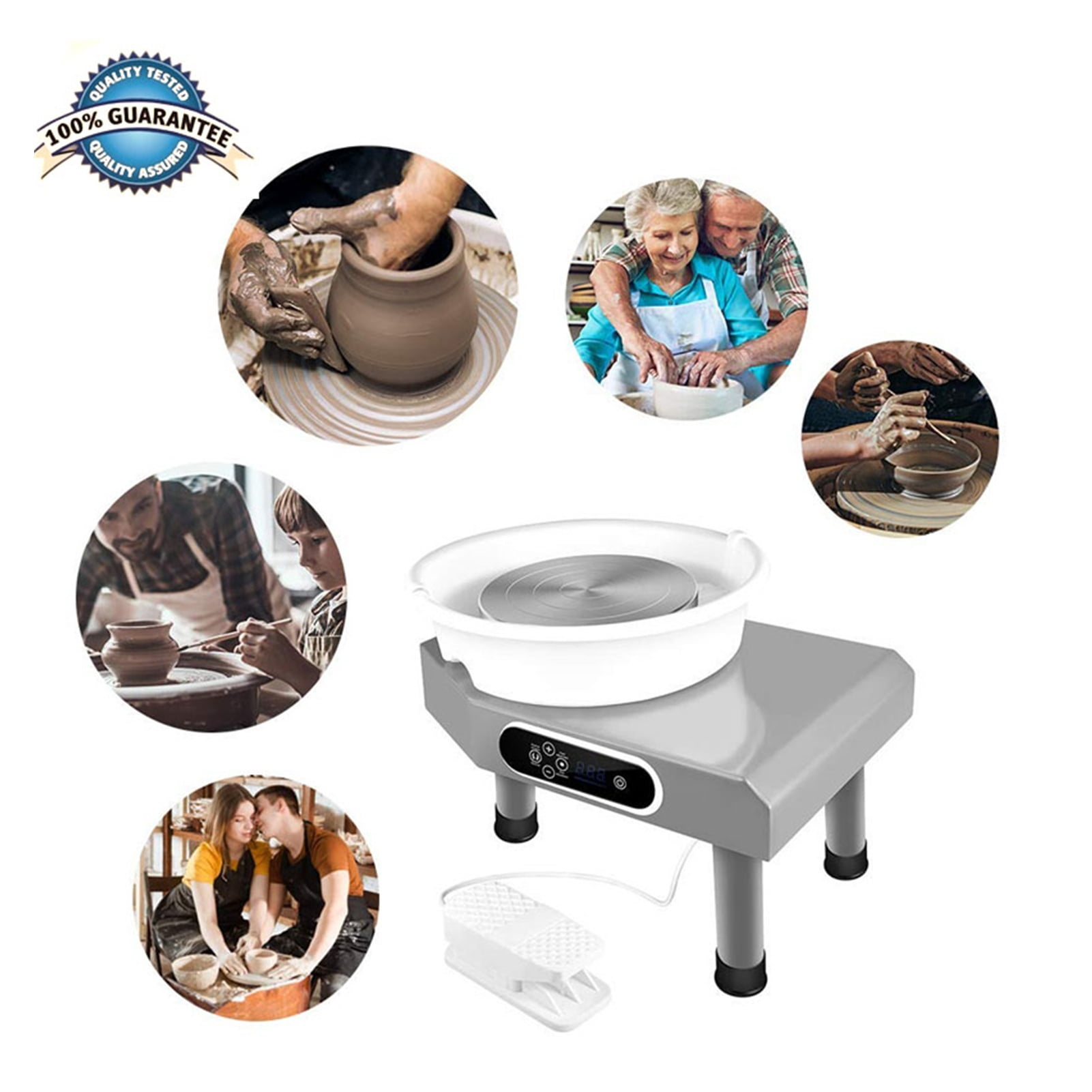 Ceramic Work Clay Technology School Teaching Ceramics 350W Ceramic LCD Electric Wheel, Using Detachable Basins ,Wide Ranging Usage