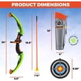 thumbnail image 4 of Toyvelt Bow and Arrow Set for Kids -Light Up Archery Toy Set -Includes 6 Suction Cup Arrows, Target & Quiver - Green 2 Pack, 4 of 6
