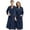 ZBA Navy, variant on Lovers Knit Lightweight Kimono Spa & Bath Robes Quick Dry Soft